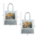 Bee Happy Sublimation Tote Bag with Decorative Base 13" x 15"