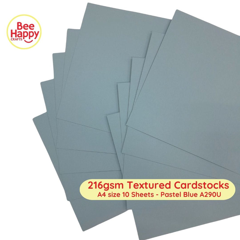 Bee Happy 216gsm Textured Cardstocks A4 Size 10 Sheets - Pastel & Dark Colors