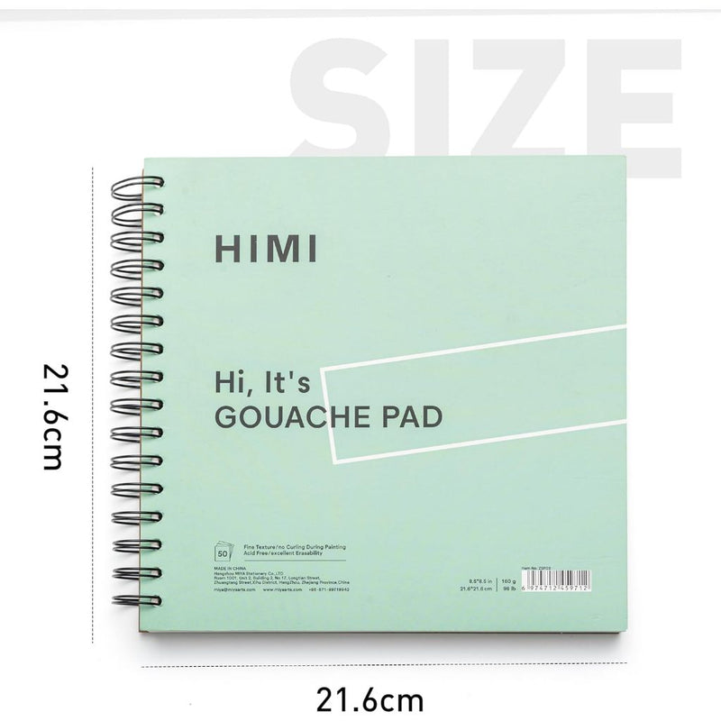 Miya Himi Gouache Pad 8.5 x 8.5 50 Sheets Mix Paper Pad
