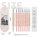 Miya Himi Paint Brushes Set 8 Pcs for Acrylic Oil Gouache