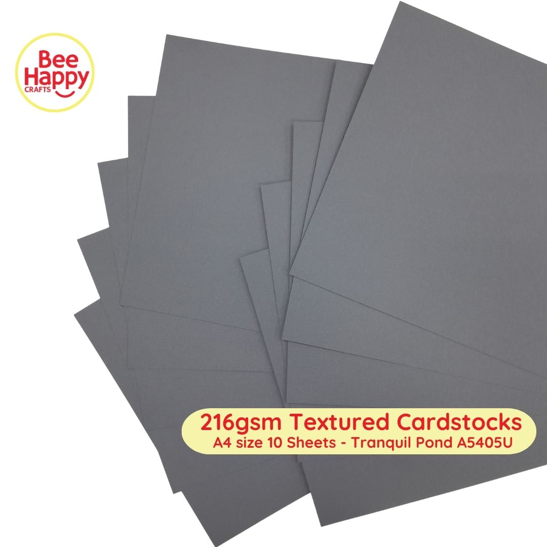 Bee Happy 216gsm Textured Cardstocks A4 Size 10 Sheets - Neutrals & Basics