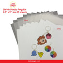 Shrink Plastic Regular 8.5" x 11" Size 10 Sheets (non-printable)