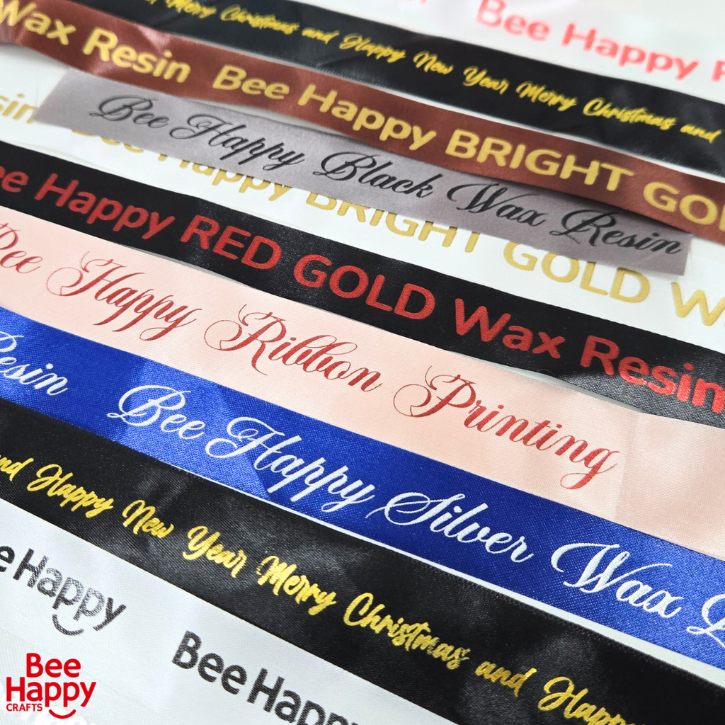 Personalized Premium Satin Ribbon Using Primary Color Ink (50-meter ro