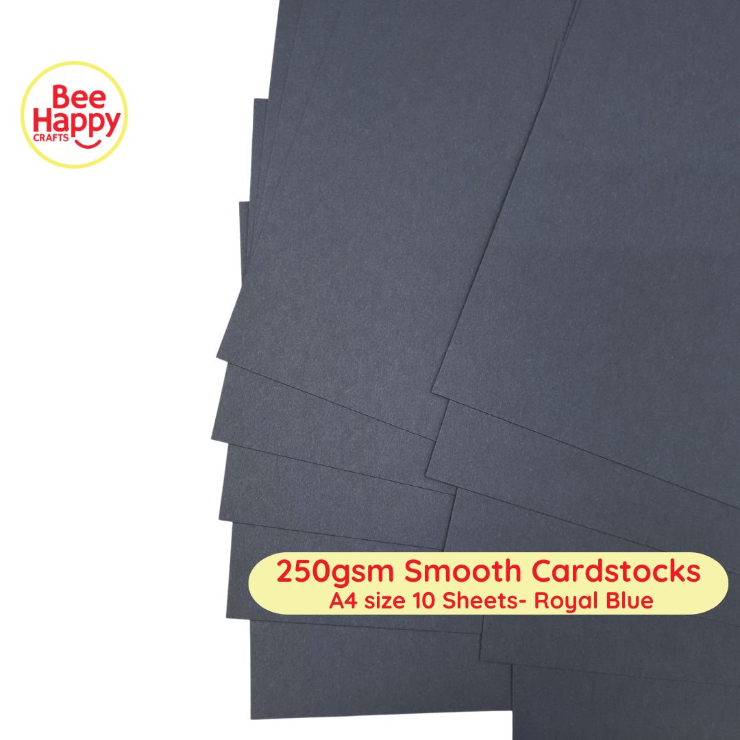 Bee Happy 250gsm Smooth Cardstocks 10 Sheets - Deep & Candy Colors