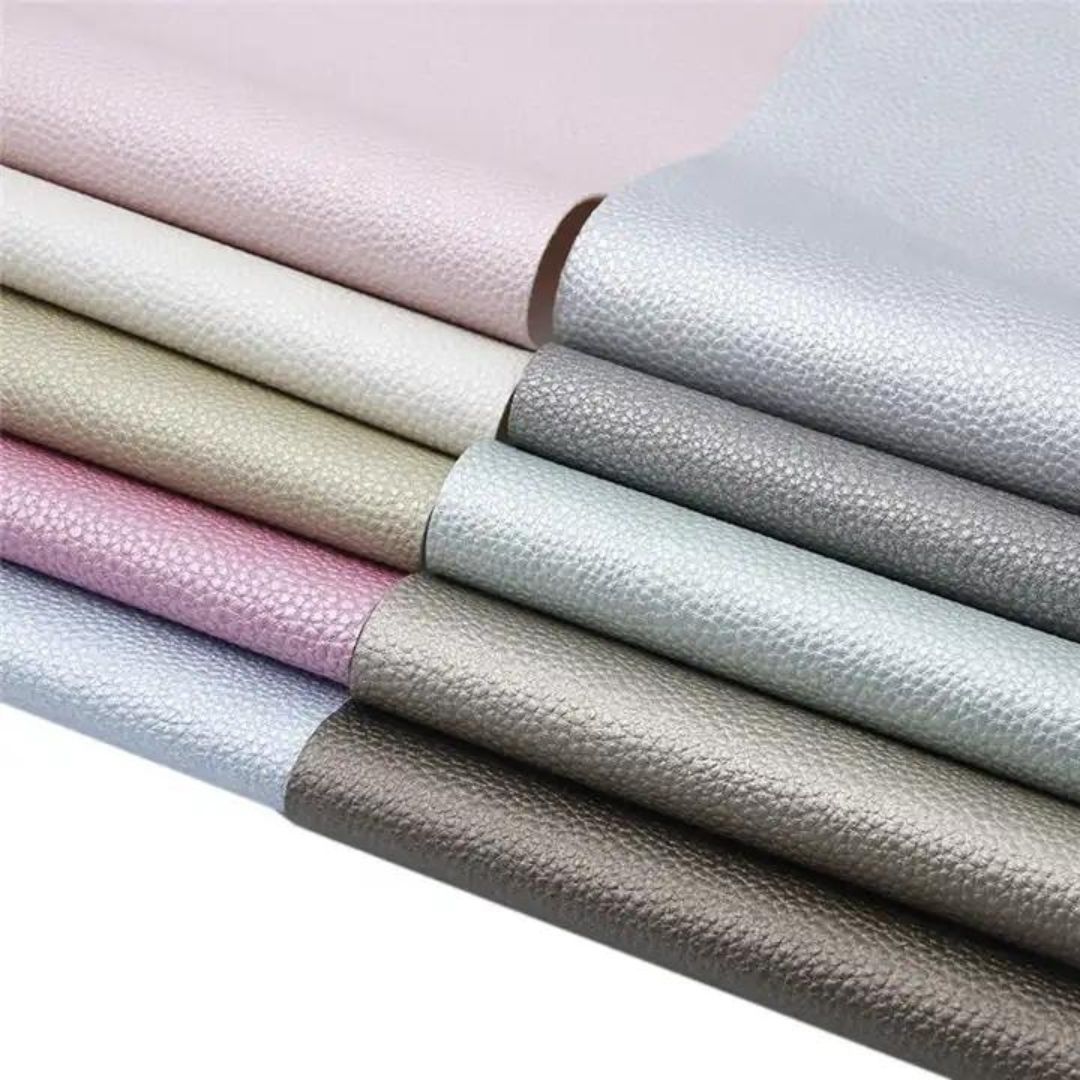 Bee Happy Faux Leather Sheets - Shiny Pearl Solid Color 10pcs