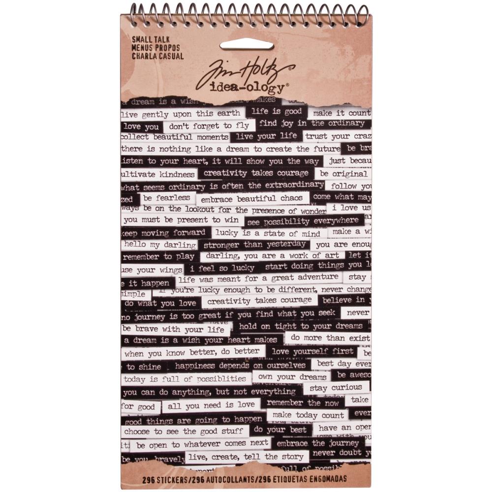 Tim Holtz Small Talk Idea-Ology Spiral Bound Sticker Book 4.5