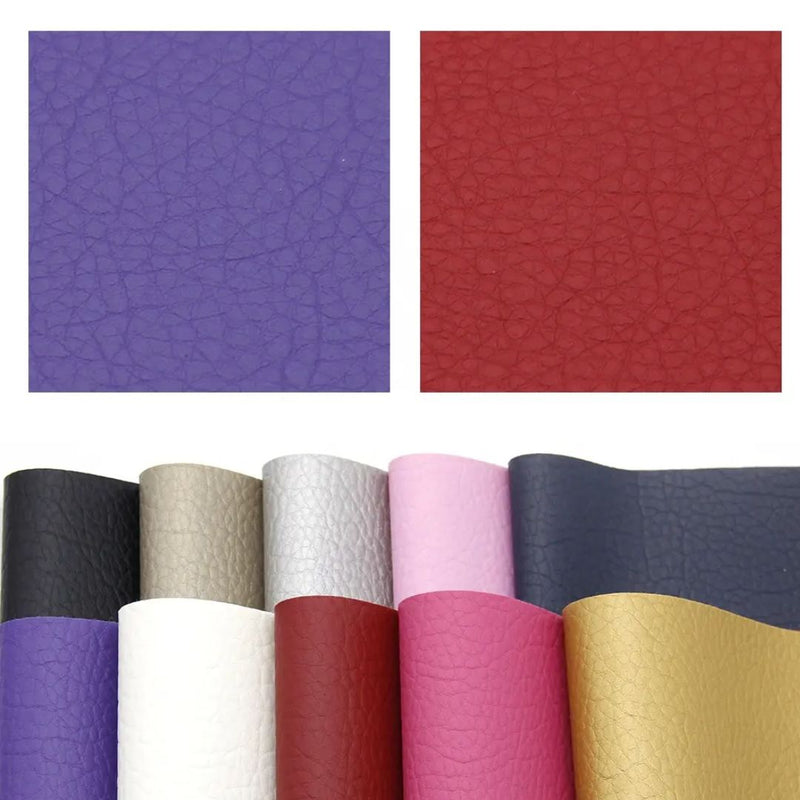 Bee Happy Faux Leather Sheets - Litchi Plain Color 10pcs