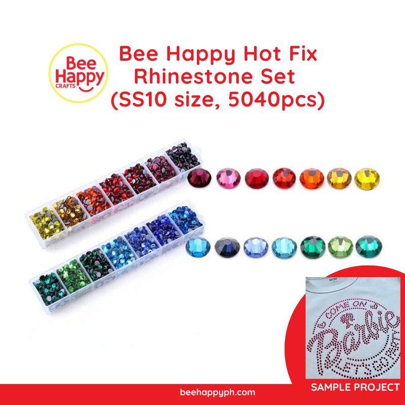 Bee Happy Hot Fix Rhinestone Set (SS10 size, 5040pcs)
