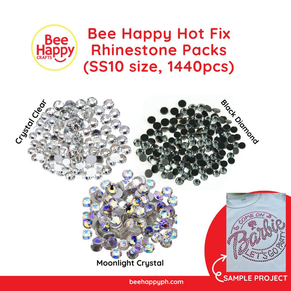 Bee Happy Hot Fix Rhinestone Packs SS10 size 1440pcs