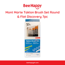 Mont Marte Taklon Brush Set Round and Flat Discovery 7pc