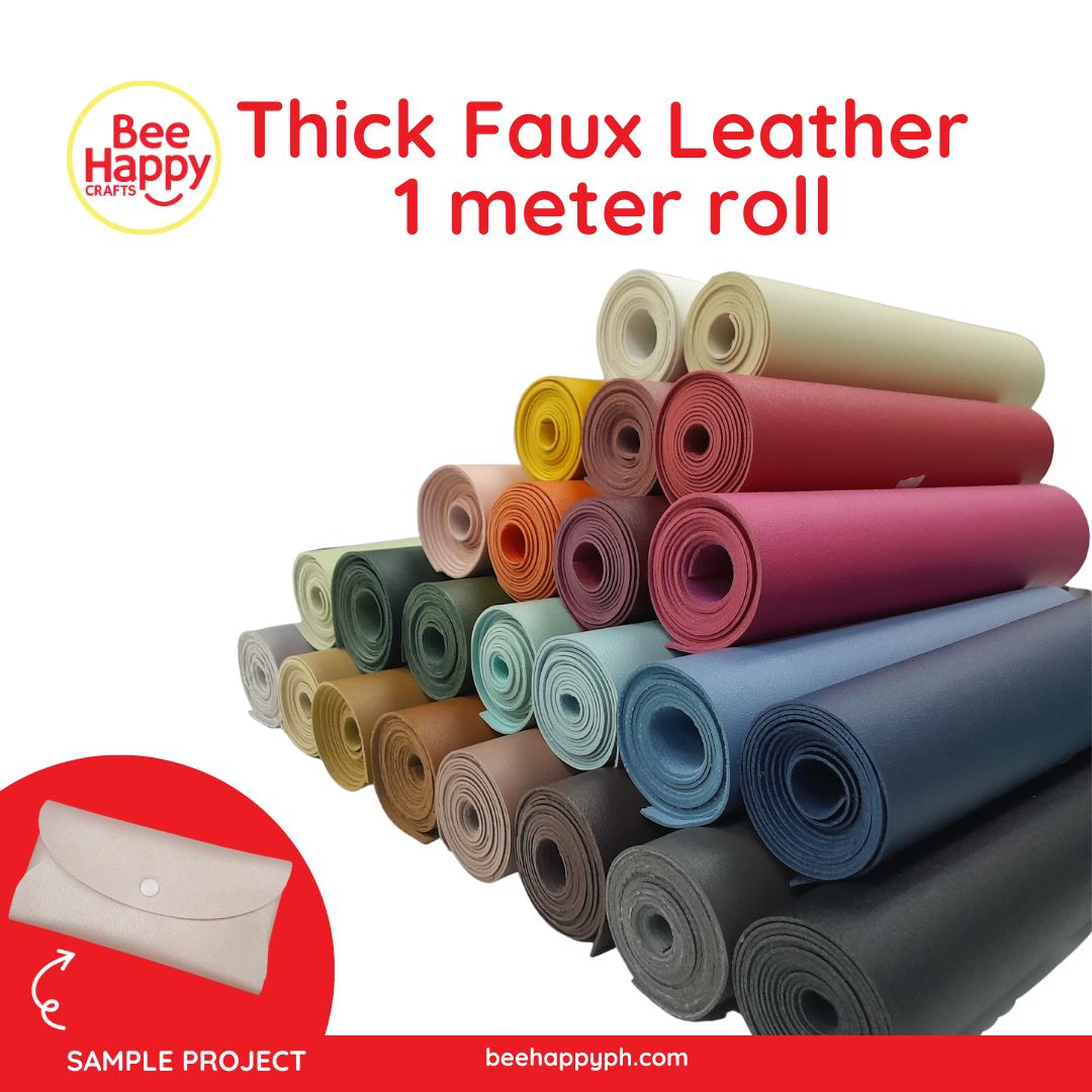 Bee Happy Thick Faux leather 33cm x 1m For Cricut, Silhouette, Sizzix and Brother