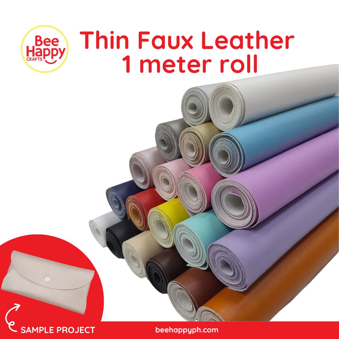 Bee Happy Thin Faux leather 33cm x 1m For Cricut, Silhouette, Sizzix and Brother