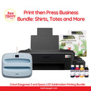 Print then Press Business Bundle: Shirts, Totes and More - Cricut Easypress 3 and Epson L121 Sublimation Printing Bundle