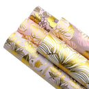 Bee Happy Faux Leather Sheets - Flower UV Printing Gold Foiled