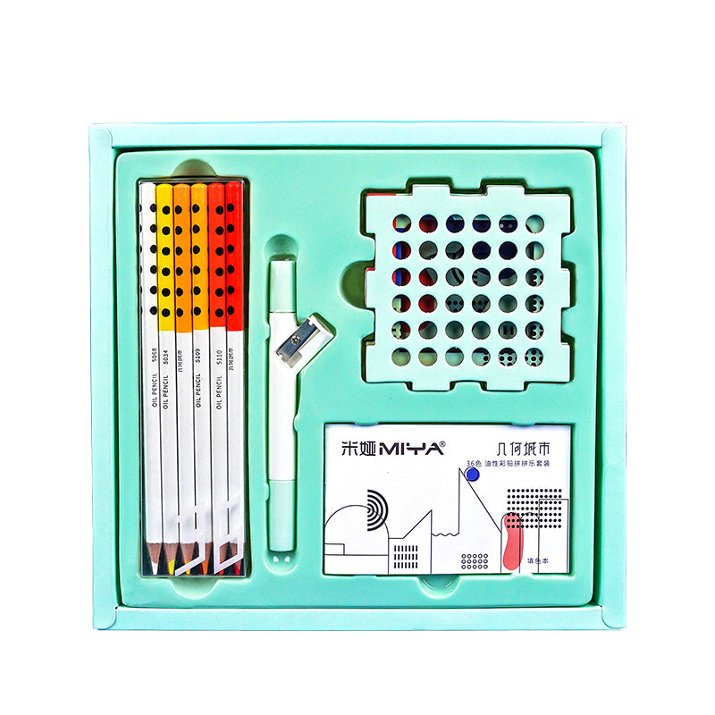 MIYA Geometry City Oil Color Pencil Gift Box - 36 & 48 Colors