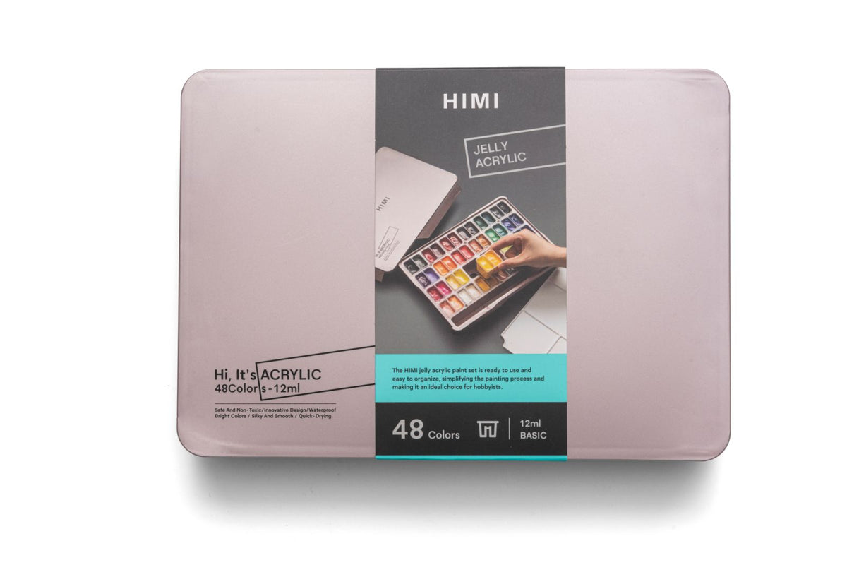 MIYA HIMI Acrylic Paint Set Jelly Cup 36 & 48 Colors (No Brush Included) Twin Cups