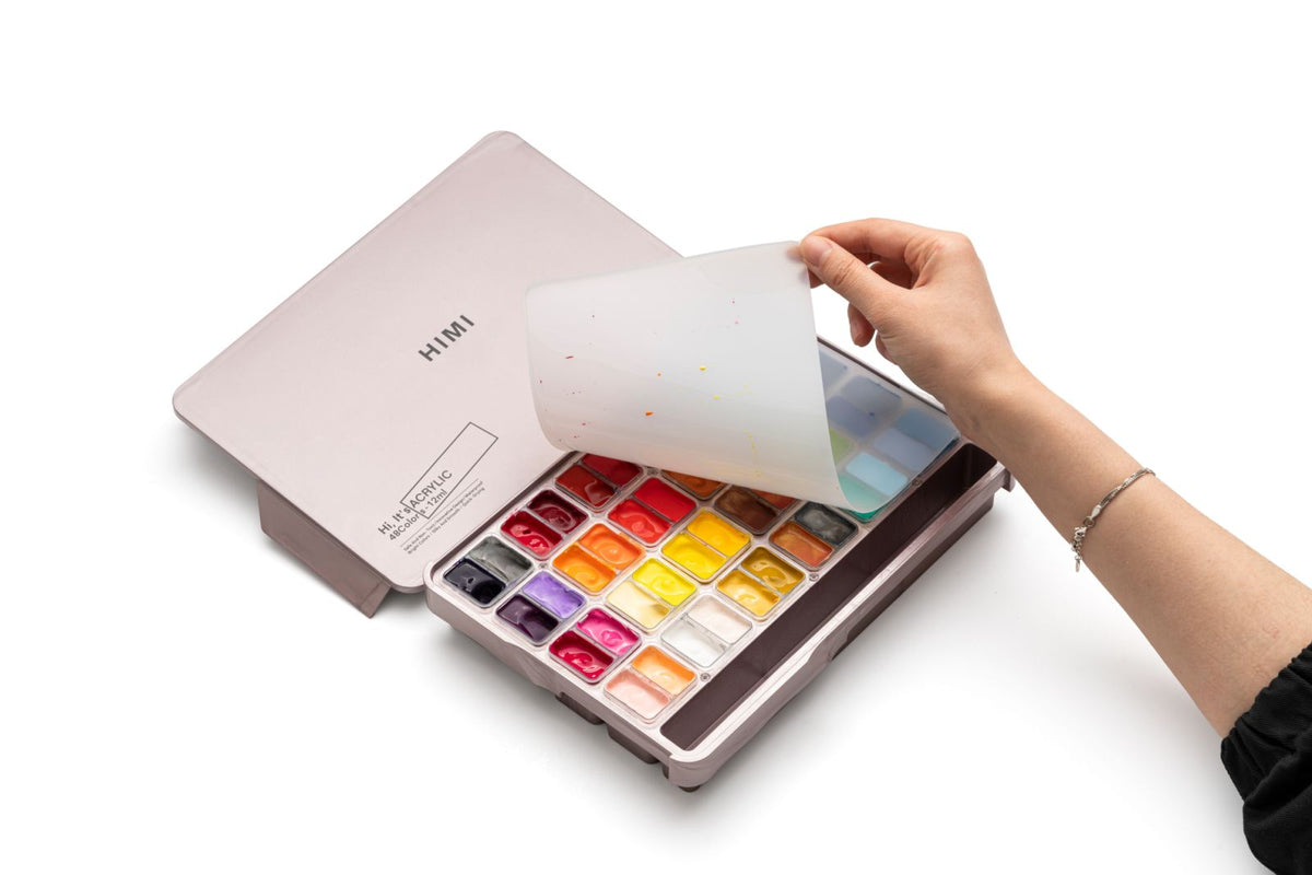 MIYA HIMI Acrylic Paint Set Jelly Cup 36 & 48 Colors (No Brush Included) Twin Cups
