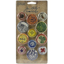Tim Holtz Idea-Ology Metal Adornments 12/Pcs