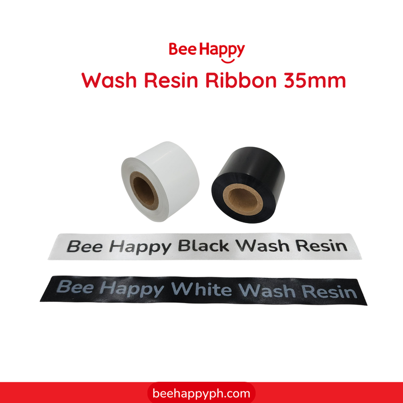 Bee Happy Wash Resin Ribbon 35mm