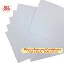 Bee Happy 216gsm Textured Cardstocks A4 Size 10 Sheets - Neutrals & Basics