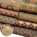 Bee Happy Faux Leather Sheets - Geometric Printed Wood Grain Cork 10pcs