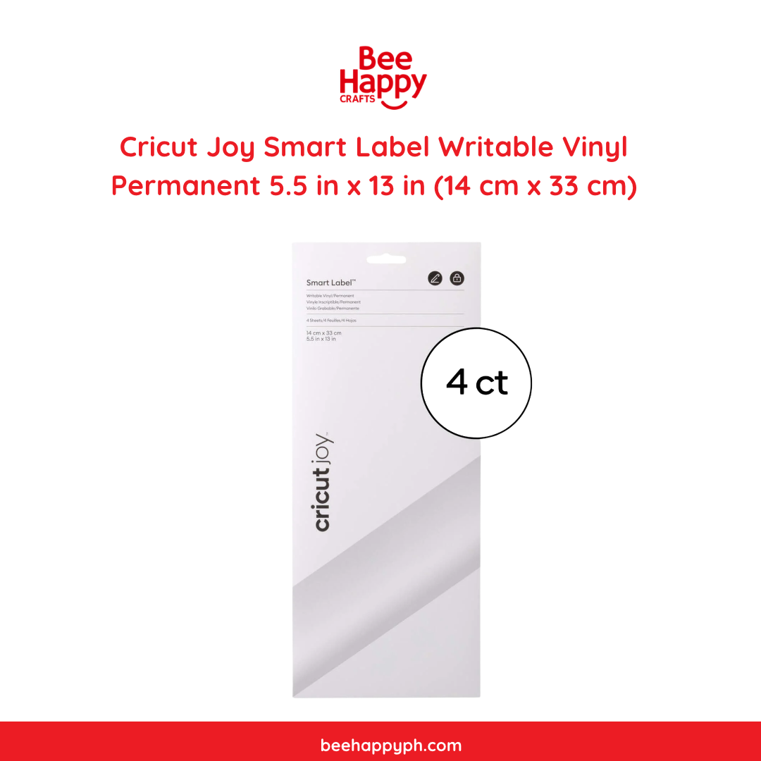 Cricut Joy Smart Label Writable Vinyl - Permanent 5.5 in x 13 in (14 cm x 33 cm)