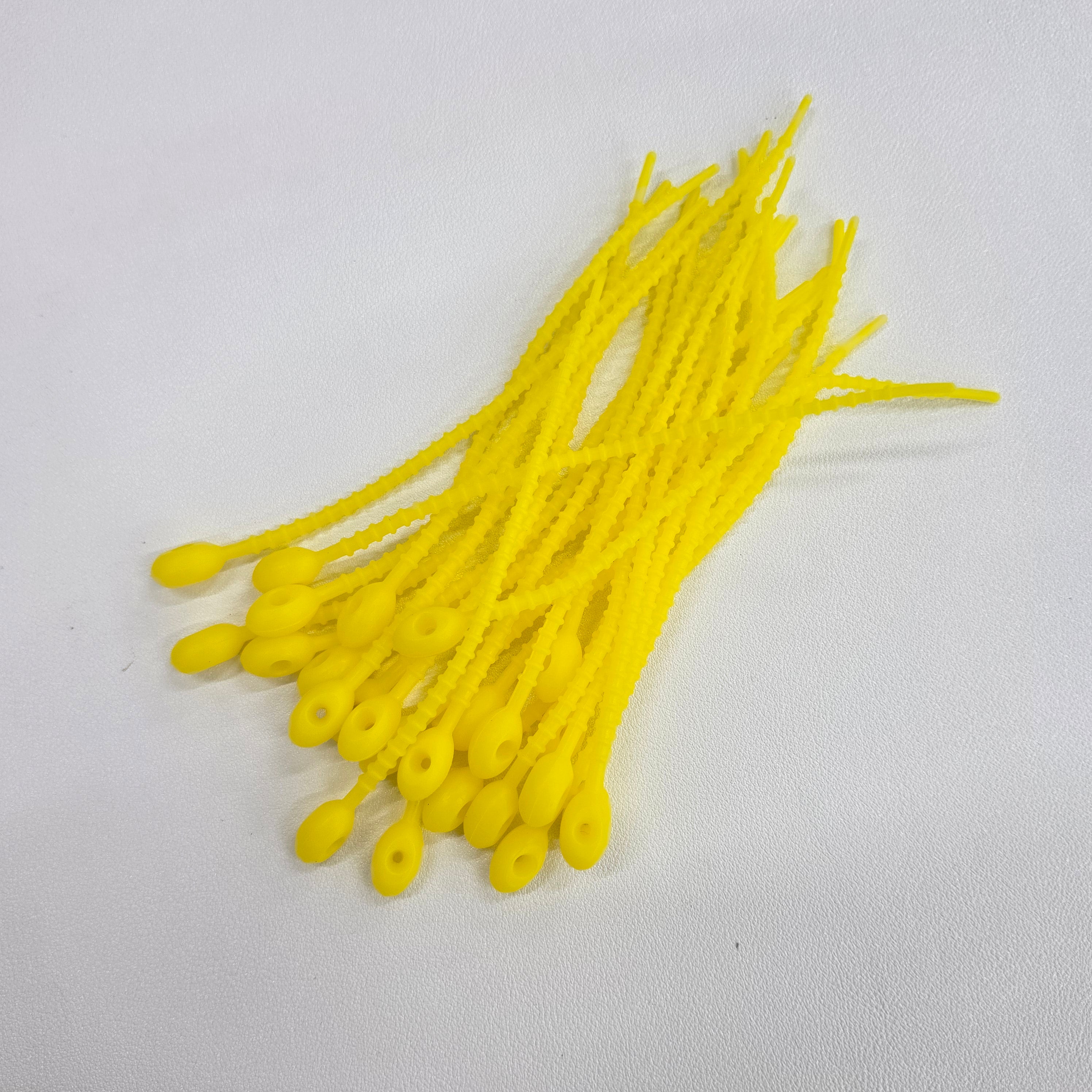 Bee Happy Silicone Tie for Keychains (25pcs)