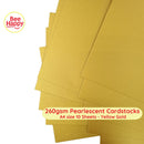 Bee Happy 260gsm Pearlescent Cardstocks A4 Size 10 Sheets - Pearlescent Deep Colors & Metallics