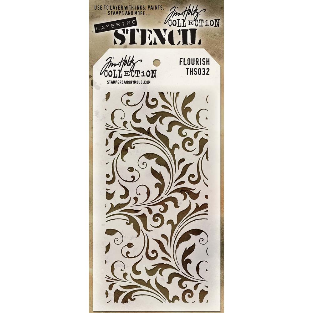 Stampers Anonymous Tim Holtz Flourish Layered Stencil Set