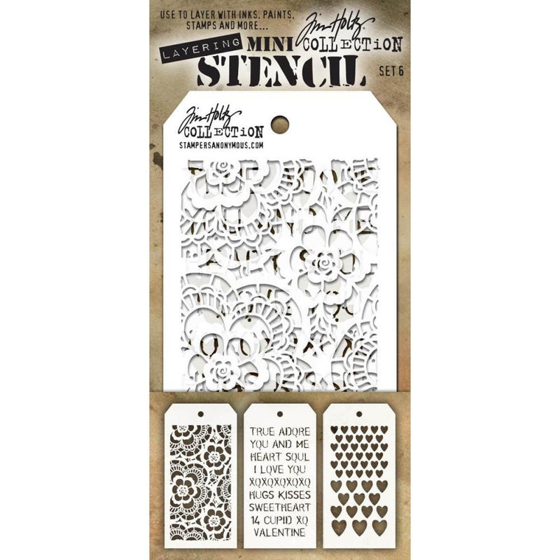 Stampers Anonymous Tim Holtz Mini Layered Stencil Set