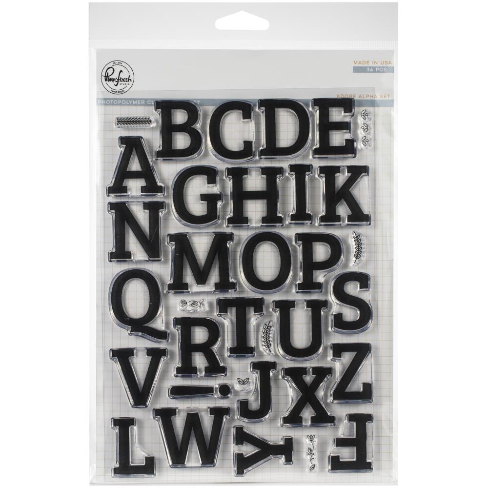 Pinkfresh Studio Adore Alpha Clear Stamp Set 6