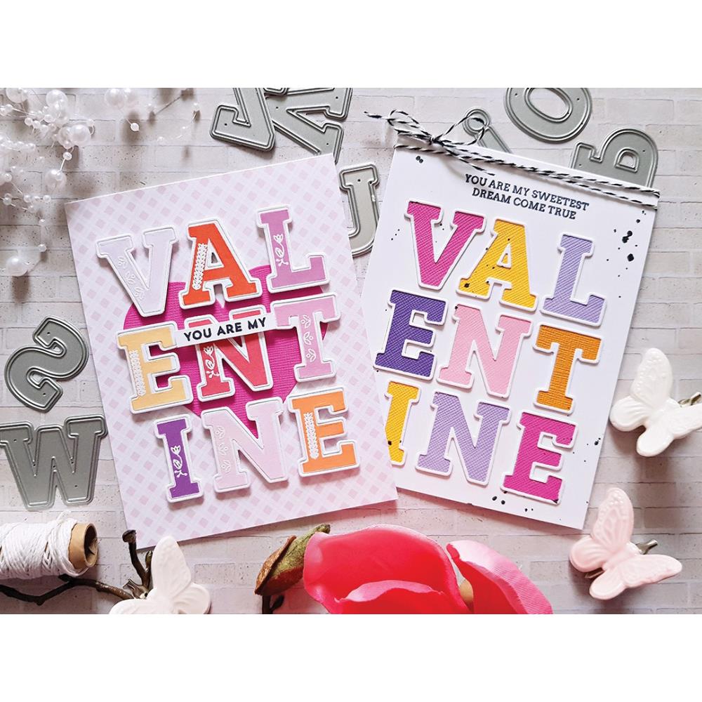 Pinkfresh Studio Adore Alpha Clear Stamp Set 6