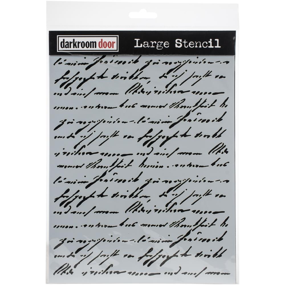 Darkroom Door Handwritten Script Stencil 9