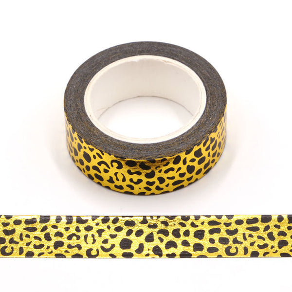 Foil Gold Leopard Print Washi Tape 15mm x 10m