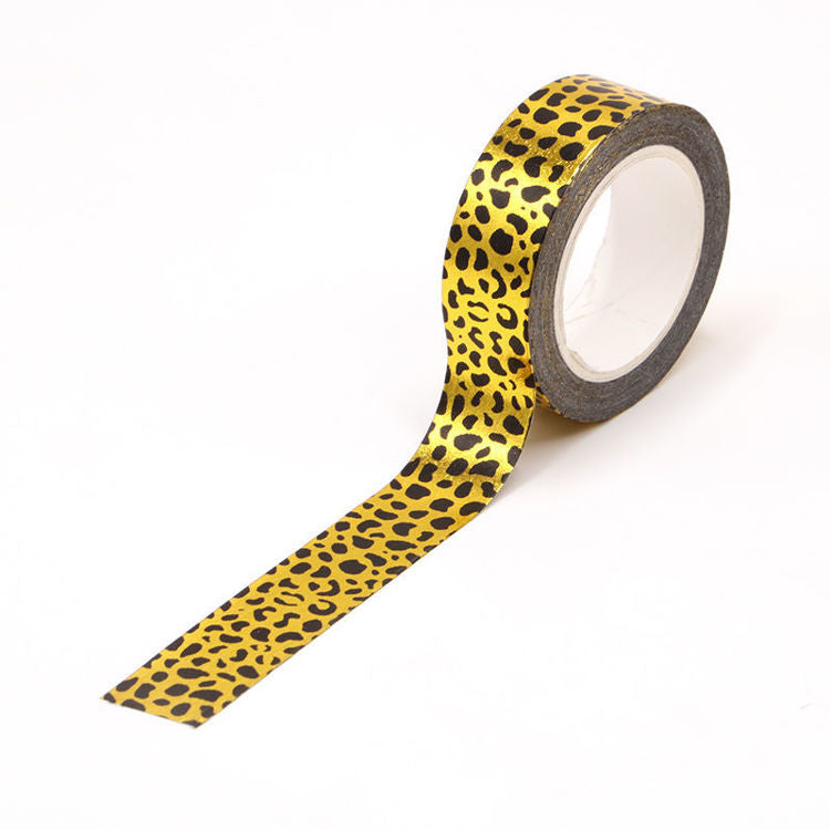 Foil Gold Leopard Print Washi Tape 15mm x 10m