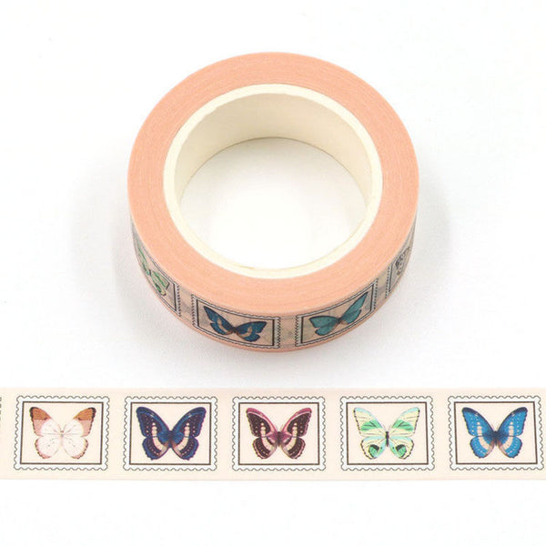 Butterfly Stamp Washi Tape 15mm x 10m
