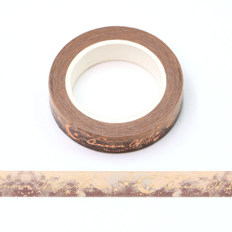 Queen of Darkness Foil Gold Washi Tape 10mm x 10m