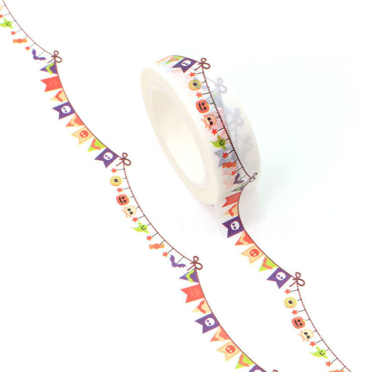 Halloween Party Bunting Washi Tape 15mm x 10m