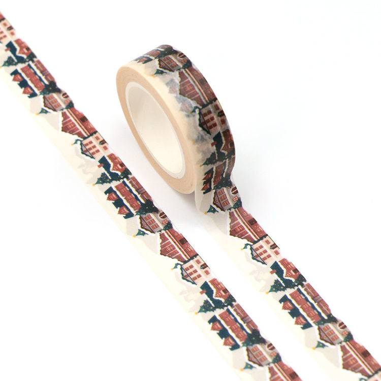 Snowy Houses on Christmas Washi Tape 15mm x 10m