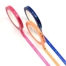 3 Colors Skinny Stars Foil Washi Tape 5mm x 10m