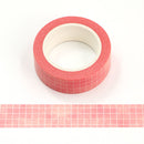 White Grid Pattern on Watercolor Background Washi Tape 15mm x 10m