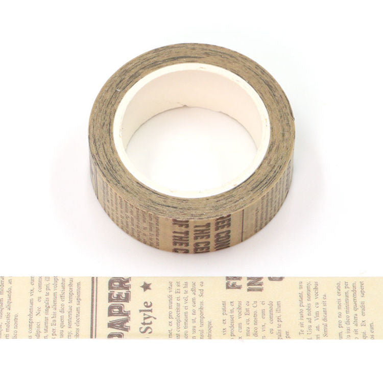 Old Newspaper Washi Tape 15mm x 10m