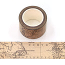 Wide Vintage Map Washi Tape 30mm x 10m