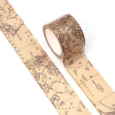 Wide Vintage Map Washi Tape 30mm x 10m