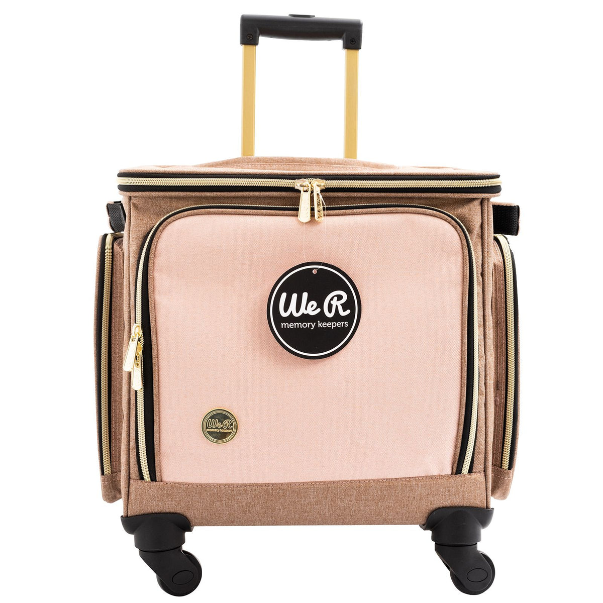 We R Memory Keepers Crafter's Rolling Bag Taupe and Pink