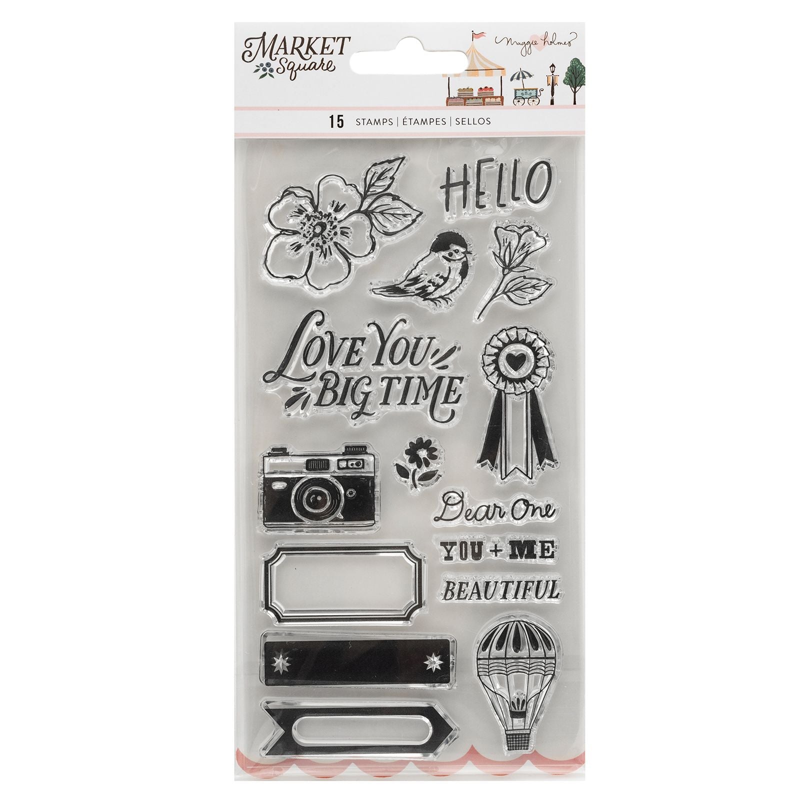 American Crafts Market Square Acrylic Stamp Maggie Holmes