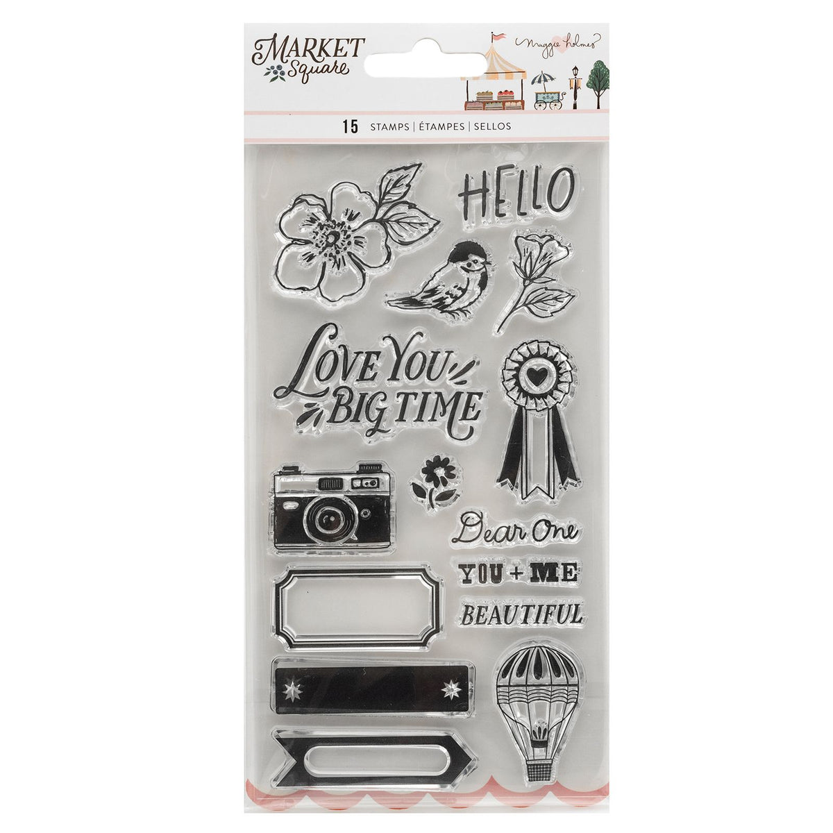 American Crafts Market Square Acrylic Stamp Maggie Holmes