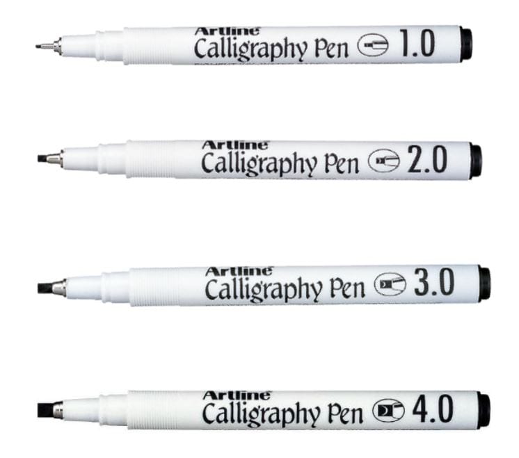Artline Supreme Calligraphy Pens White