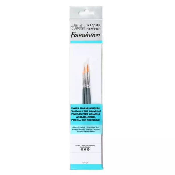 Winsor & Newton Foundation Watercolor Brush Pack Short Handle 10