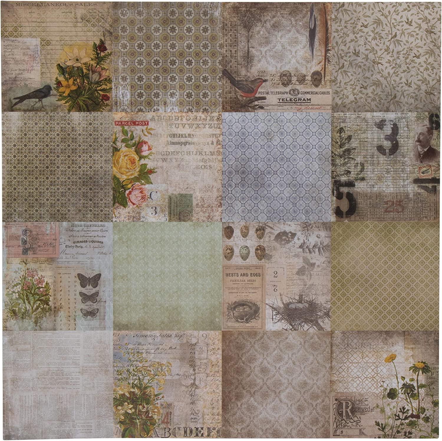 Wallflower Idea-Ology Paper Stash Double-Sided Paper Pad 12